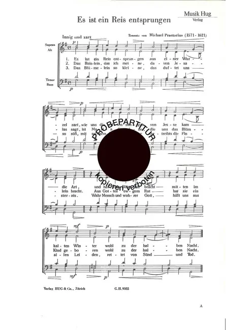 Es ist ein Reis entsprungen